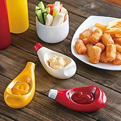 Mini Condiment Bottle Dipping Dishes