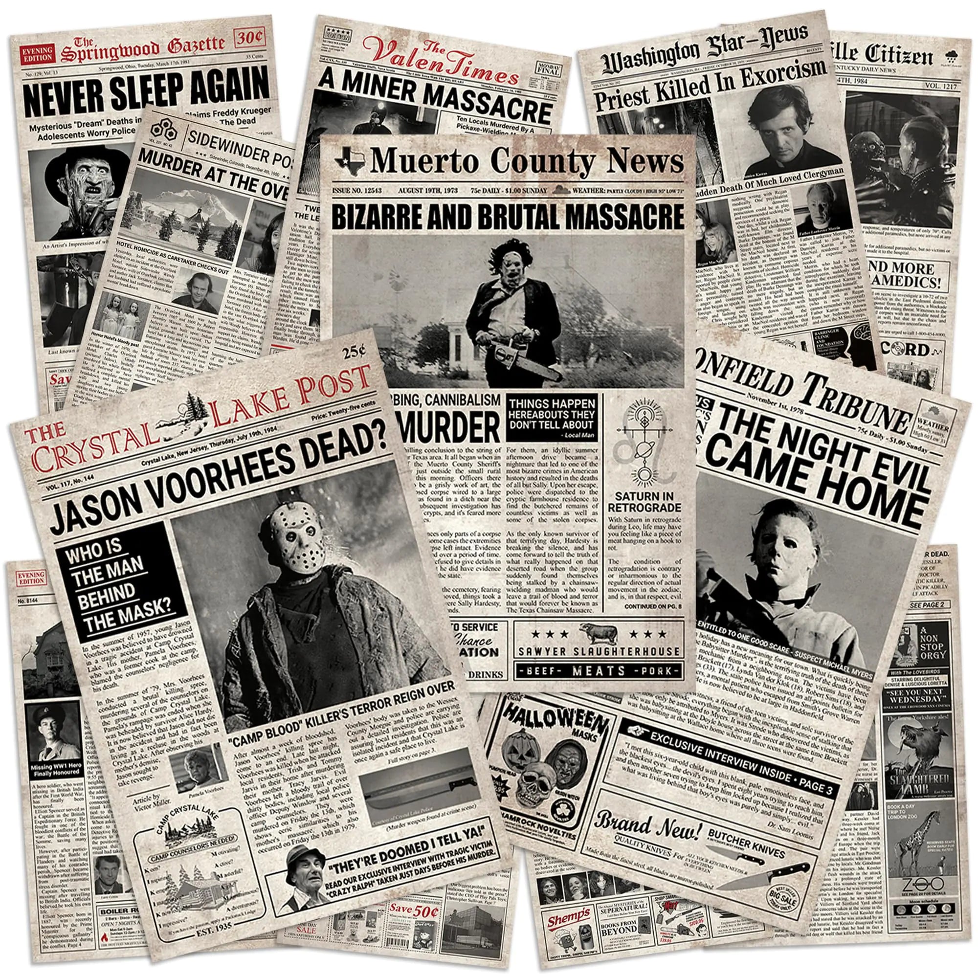 Newspaper Horror Posters
