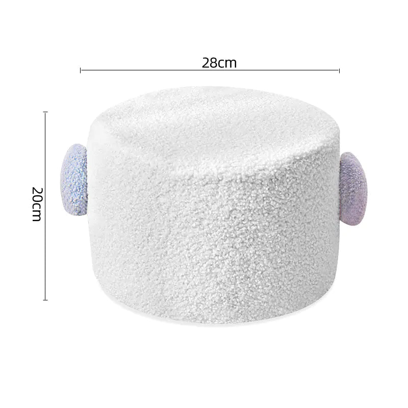 Small Fuzzy Round Stool