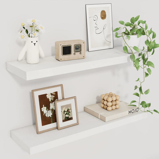 White Floating Shelves