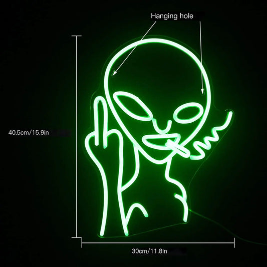 Neon Alien LED Light