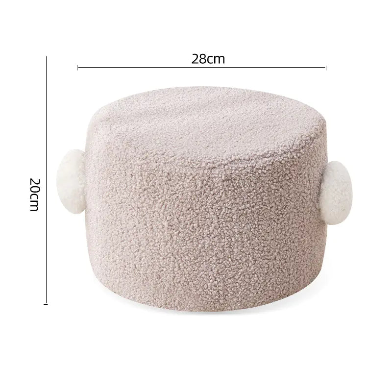 Small Fuzzy Round Stool